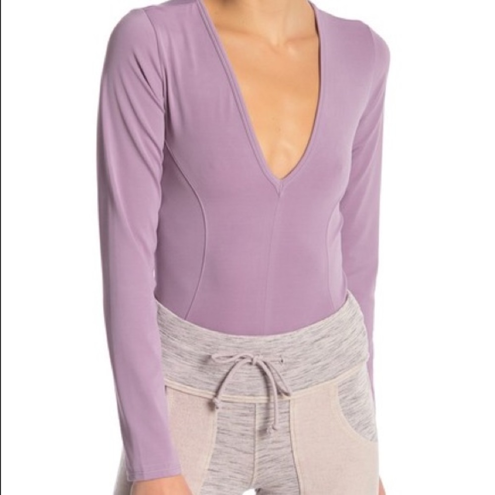 Free People Long Sleeve Spandex Bodysuit